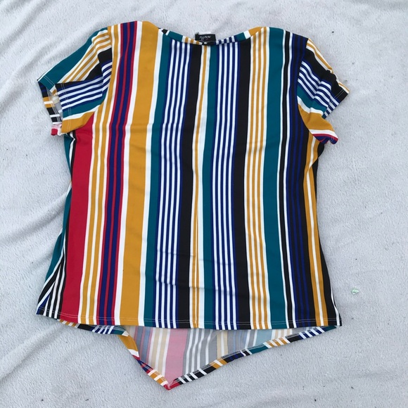 Minette Rainbow Striped Blouse - Picture 6 of 6